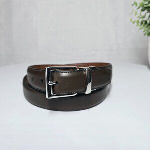 NWT Polo Ralph Lauren Reversible Leather Belt Mens 36 Black Brown